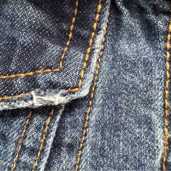 A.n.a.-A New Approach Embroidered Floral Rose Long Sleeve Denim Jacket Size M - Picture 8 of 11